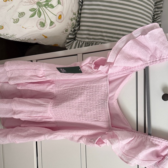 Wild Fable Pink Ruffle Sleeve Top - Picture 2 of 9